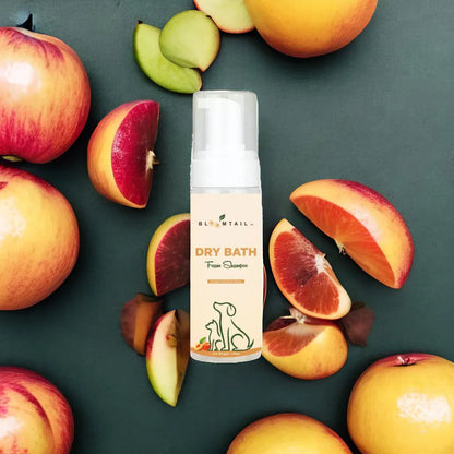 Bloomtail.co Dry Bath Foam Shampoo for Pets – Peach Scent | 150ml