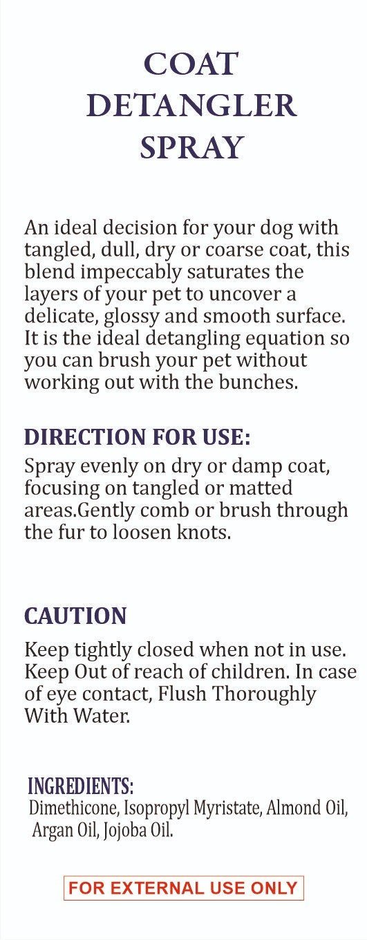 Bloomtail.co Coat Detangler Spray for Pets – Lavender Scent | 200ml